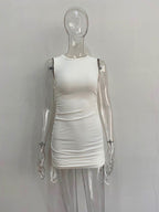 New slim fit hip-hugging vest dress