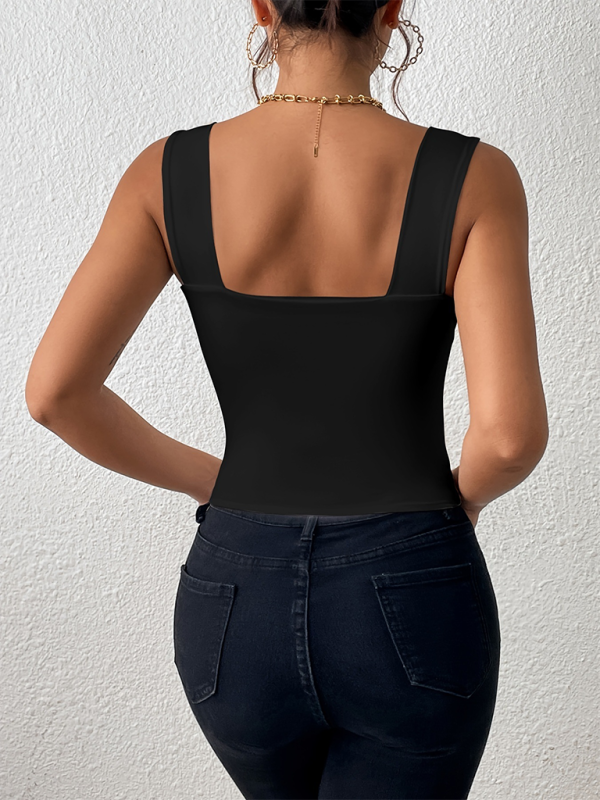 New camisole wide shoulder strap sexy slim hot girl sleeveless top