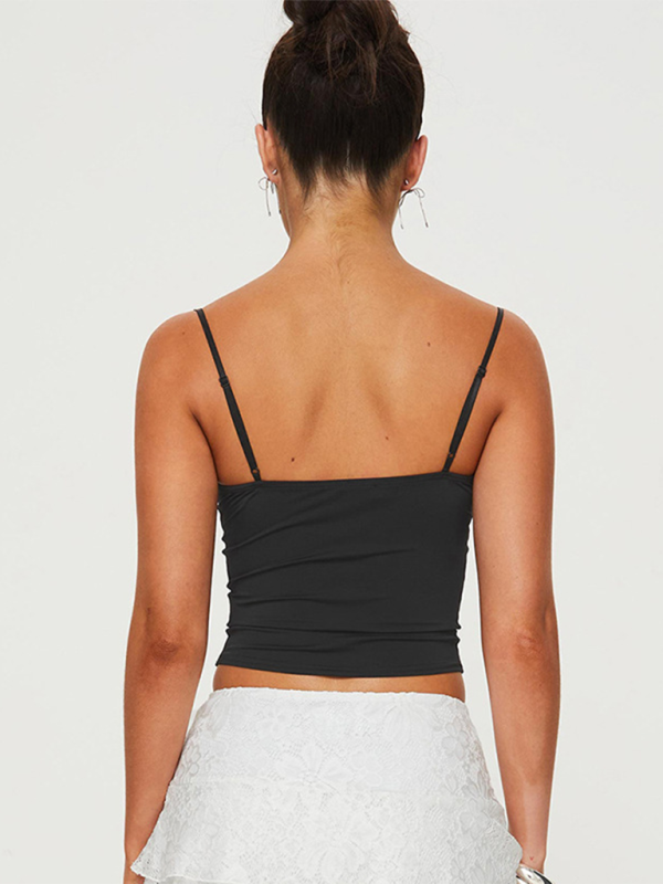 New women's sling one-shoulder short navel-baring slim sexy vest