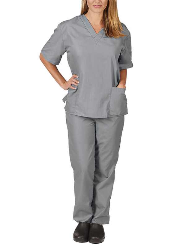 Doctor Surgeon Nurse work clothes elastic Quick-drying suit (Grey)