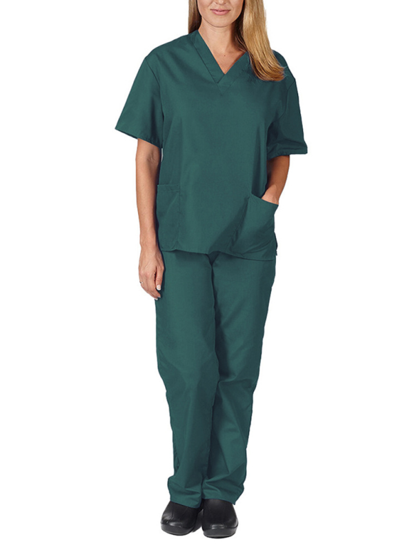 Doctor Surgeon Nurse work clothes elastic Quick-drying suit (Green)