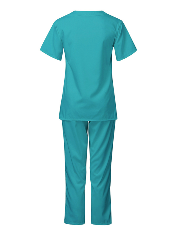 Doctor Surgeon Nurse work clothes elastic Quick-drying suit (Acid Blue)