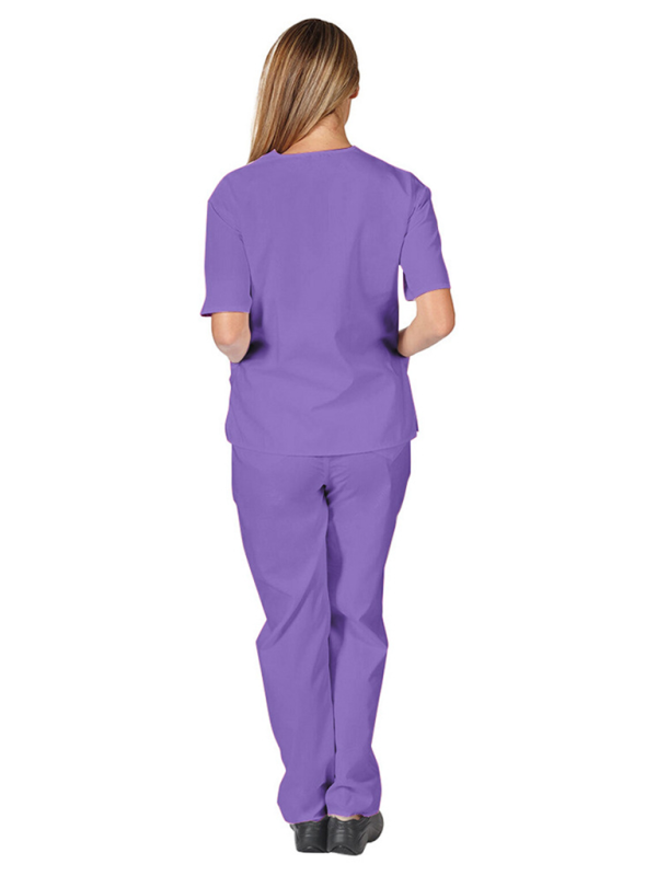 Doctor Surgeon Nurse work clothes elastic Quick-drying suit (Purple)