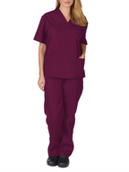 Doctor Surgeon Nurse work clothes elastic Quick-drying suit (Wine Red)