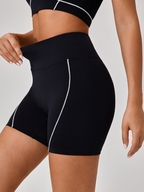 Skinny Sports Camisole Top + Shorts Yoga Set (Black)