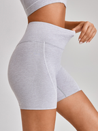 Skinny Sports Camisole Top + Shorts Yoga Set (Grey)