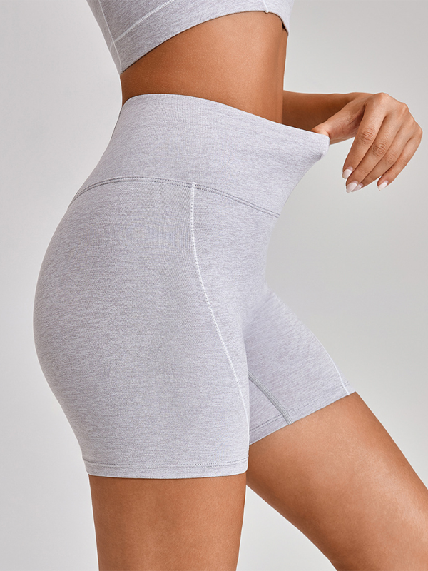 Skinny Sports Camisole Top + Shorts Yoga Set (Grey)