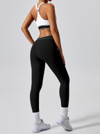 Contrast color yoga pants outdoor running fitness leggings