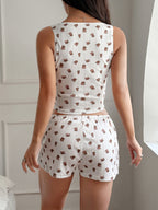 Hot Girls Sports Style Camisole Shorts Two-Piece Set