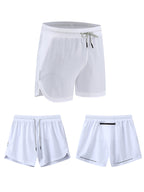 Men's breathable loose version quick-drying running training three-quarter shorts